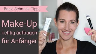 Make Up  Foundation richtig auftragen für Anfänger 👩 [upl. by Stafani]