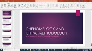 ETHNOMETHODOLOGY AND PHENOMENOLOGY Dulcero [upl. by Ettenom774]