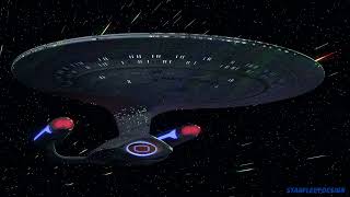 USS Enterprise at warp [upl. by Herrington391]