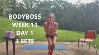 BODYBOSS WEEK 11 DAY 1  BODYBOSS  HIIT WORKOUT [upl. by Asilav707]