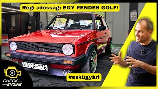 eskügyári PAPÍROS 1es Golf 18 turbóval LEHETSÉGES  Check Engine Eskügyári [upl. by Eniarol121]