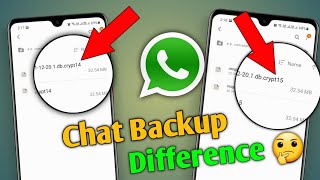 Difference In Whatsapp Chat backup  Crypt14 vs Crypt15 [upl. by Anele30]