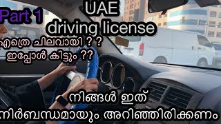 UAE ഡ്രൈവിംഗ് ലൈസൻസ് കിട്ടാൻ എന്തൊക്കെ ചെയ്യണം how to get uae driving licenseExpencepart1 [upl. by Adriaens]