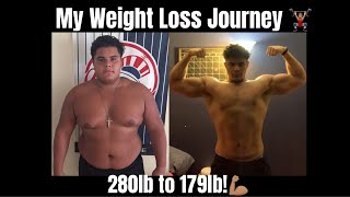 My Weight Loss Journey From 280lbs To 179lbs [upl. by Jaquith296]