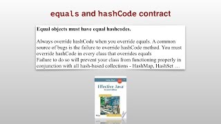 Equals and hashcode contract [upl. by Naget643]