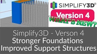 Simplify3D Version 4  Strong Foundations  Improved Support Structures [upl. by Oletta835]