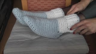 Crochet Socken häkeln Ferse Verbindung von Ferse und SpannTeil 23 Skarpety na szydełku [upl. by Oiluj245]