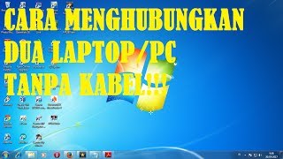 Cara Menghubungkan Dua Laptop Tanpa Kabel  Membuat Koneksi Ad Hoc [upl. by Caryn]