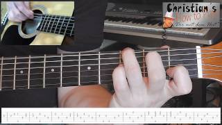 How to Play Sungha Jung KISS FROM A ROSE Tabs Akkorde Akustik Gitarre lernen HD 33 [upl. by Suoivatram]