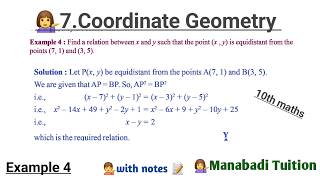 10th class math Chapter 7Coordinate geometry Example 4CBSENCERTwith notes [upl. by Georgina788]