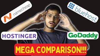 Bluehost vs Hostinger vs Godaddy vs Namecheap MEGA COMPARISON  Best hosting for wordpress in 2022 [upl. by Willin]