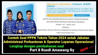 🔴Contoh Soal PPPK 2024 Teknis Administrasi Kantor amp Operator Layanan Operasional Terbaru Part 8‼️ [upl. by Gilcrest575]