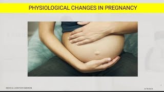 Physiological changes in pregnancy Lecture [upl. by Judenberg]