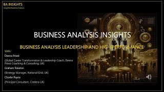 Business Analysis Leadership and High Performance [upl. by Iosep]