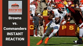 CLEVELAND BROWNS VS WASHINGTON COMMANDERS INSTANT REACTION [upl. by Aicilla]