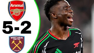 West Ham vs Arsenal 25  All Goals amp Highlights  Premier League 202425 [upl. by Aitahs]