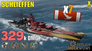 Schlieffen 7 Kills amp 329k Damage  World of Warships Gameplay [upl. by Adnoral]