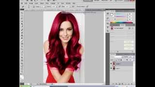 photoshop CS5 hair colour change tutorial [upl. by Siloa]