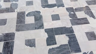 Very Bad Installation of Marble Floor Lippage and Uneven Marble Floor Tiles [upl. by Starlene64]