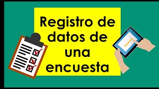 La encuesta  registro de datos  explicación para niños [upl. by Glenna]