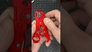 Knipex 16 60 06 SB coaxial amd data cable stripper knipex knipextools KNIPEXRomania [upl. by Liahcim]