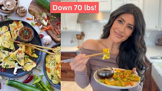 Easy Weight Loss Dinner  Asian Vegetable Pancakes Plant Based and Low Calorie [upl. by Threlkeld377]