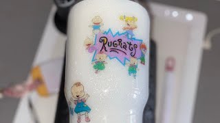 DIY applying water slides to a sanded Tumbler ZubesCreation Rugrats CustomTumbler [upl. by Art]