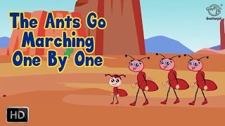 The Ants Go Marching One by One Nursery Rhyme With Lyrics [upl. by Yssirhc917]