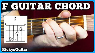 F GUITAR CHORD The EASY Way [upl. by Corie]