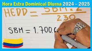 Hora Extra Diurna Dominical o Festiva ACTUALIZADO 2024  2025 [upl. by Wilek]