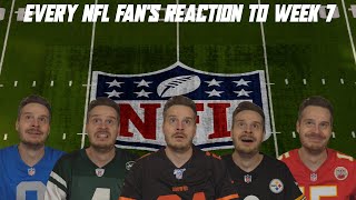 Every NFL Fans Reaction to Week 7 [upl. by Ayotnahs]