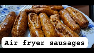 Air fryer sausages  JaneGeff Kitchen [upl. by Elokcin]