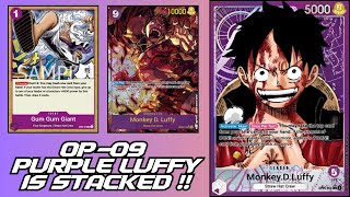 OP09 Purple Luffy Feels Complete   One Piece TCG Sim Deck Profile And Gameplay [upl. by Adhamh]