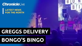 £100 worth of Greggs delivered to Bongos Bingo in Newcastle [upl. by Glimp657]