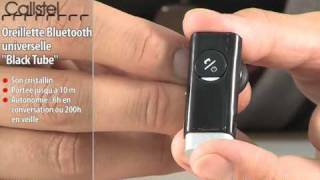 OREILLETTE BLUETOOTH UNIVERSELLE BLACK TUBE [upl. by Enuahs]