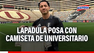 🔴🔵¿Gianluca Lapadula a Universitario Futbolista posa con camiseta crema e ilusiona a hinchas [upl. by Massimiliano]