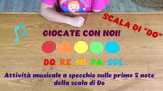 ATTIVITA MUSICALE INTERATTIVA SULLE PRIME 5 NOTE DELLA SCALA DI DO quotDO RE MI FA SOLquot [upl. by Courtenay60]