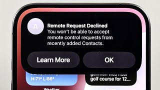 iPhone Remote Request Declined iOS 18 SOLVED [upl. by Nnuahs631]