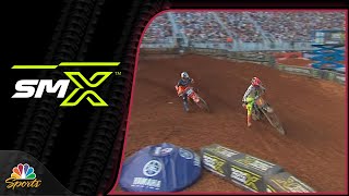 Haiden Deegan dominates in SMX Playoffs Round 1 sweep  Motorsports on NBC [upl. by Arahsal]