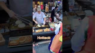 Hotteok Delight K food Exploring Koreatowns Sweet Street Fair streetfood koreatown newyork [upl. by Aihsened]