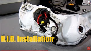 How To Install HID  High Intensity Discharge Lights Guide 1996 Civic  AnthonyJ350 [upl. by Ytsirk]