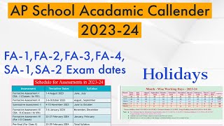 Ap School Holidays 202324 AP govt school Dasara amp Pongal Holidays 2023 [upl. by Garlan]