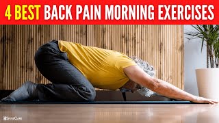 4 Best Morning Lower Back Pain Exercises FOR INSTANT RELIEF [upl. by Claman]