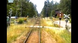 Sweden OSKARSHAMN  HULTSFRED 2002 View from the Train Drivers Cab [upl. by Akissej]