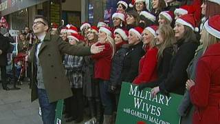 Military Wives Choir sing Wherever You Are live on Oxford Street London [upl. by Albertine]