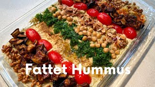 Fattet Hummus Recipe Savory Chickpea bread budding وصفة فتة حُمُّص [upl. by Yeliab]