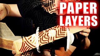 LAYERED ASMR  Paper Layers  Cardboard Sounds  Page Turning  Felt Tip Pen On Paper  NO TALKING [upl. by Ojadnama75]