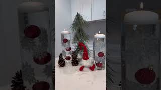 Floating Candle Holiday Decorations  with water beads mini ornaments and snowflakes [upl. by Cummings133]