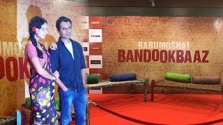 Nawazuddin Siddiqui amp Biditas Grand Entry At Babumoshai Bandookbaaz Trailer Launch [upl. by Aitercal]