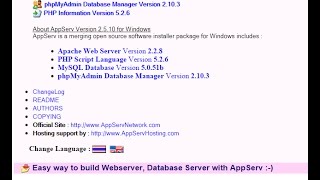 install appserv 2510 in windows 8 [upl. by Consolata752]
